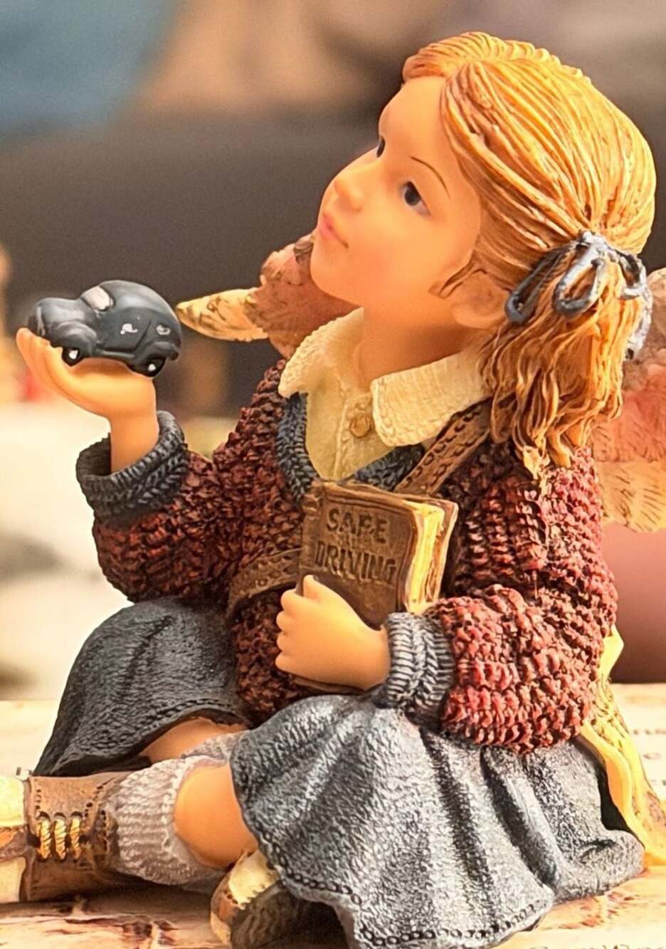 Boyds Bears The Wee Folkstones Figurine Safe Driving EUC